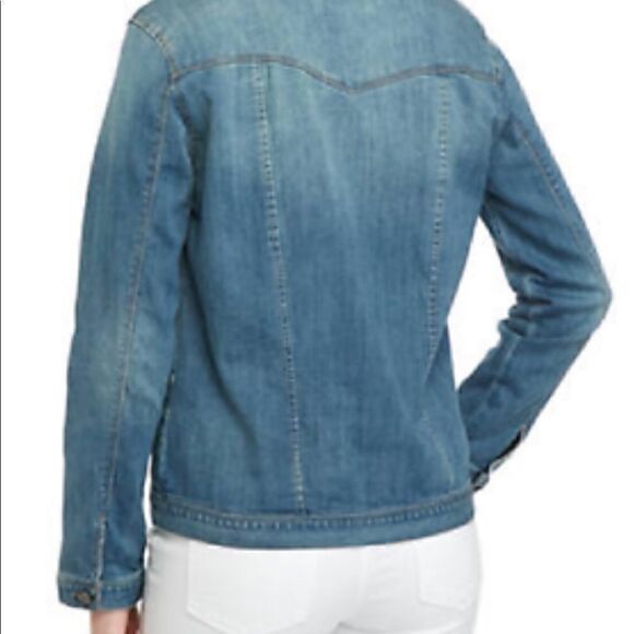 Democracy distressed, blue denim jacket. - Picture 4 of 7